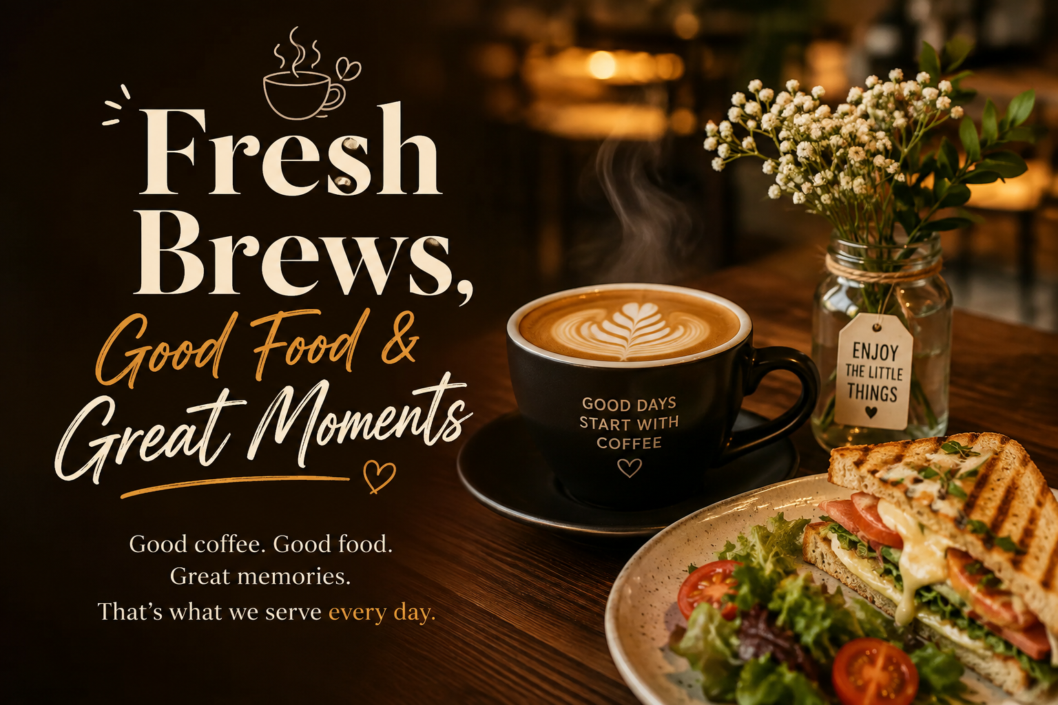 Fresh Brews, Good Food & Great Moments
